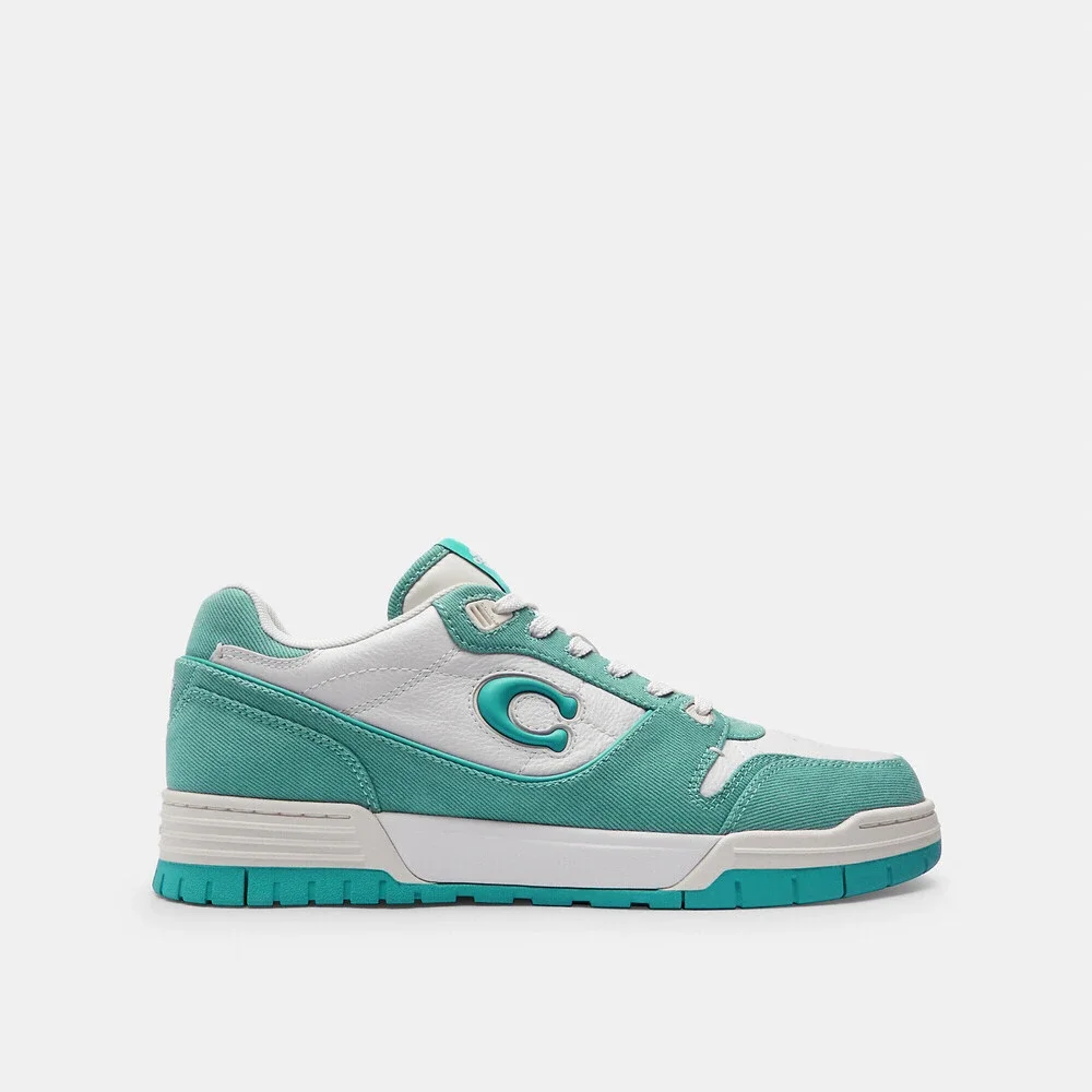 Coach Men's Soho Mint Green Suede Sneaker Tennis Shoes Low Top Casual Sz 9 NEW - Picture 7 of 8